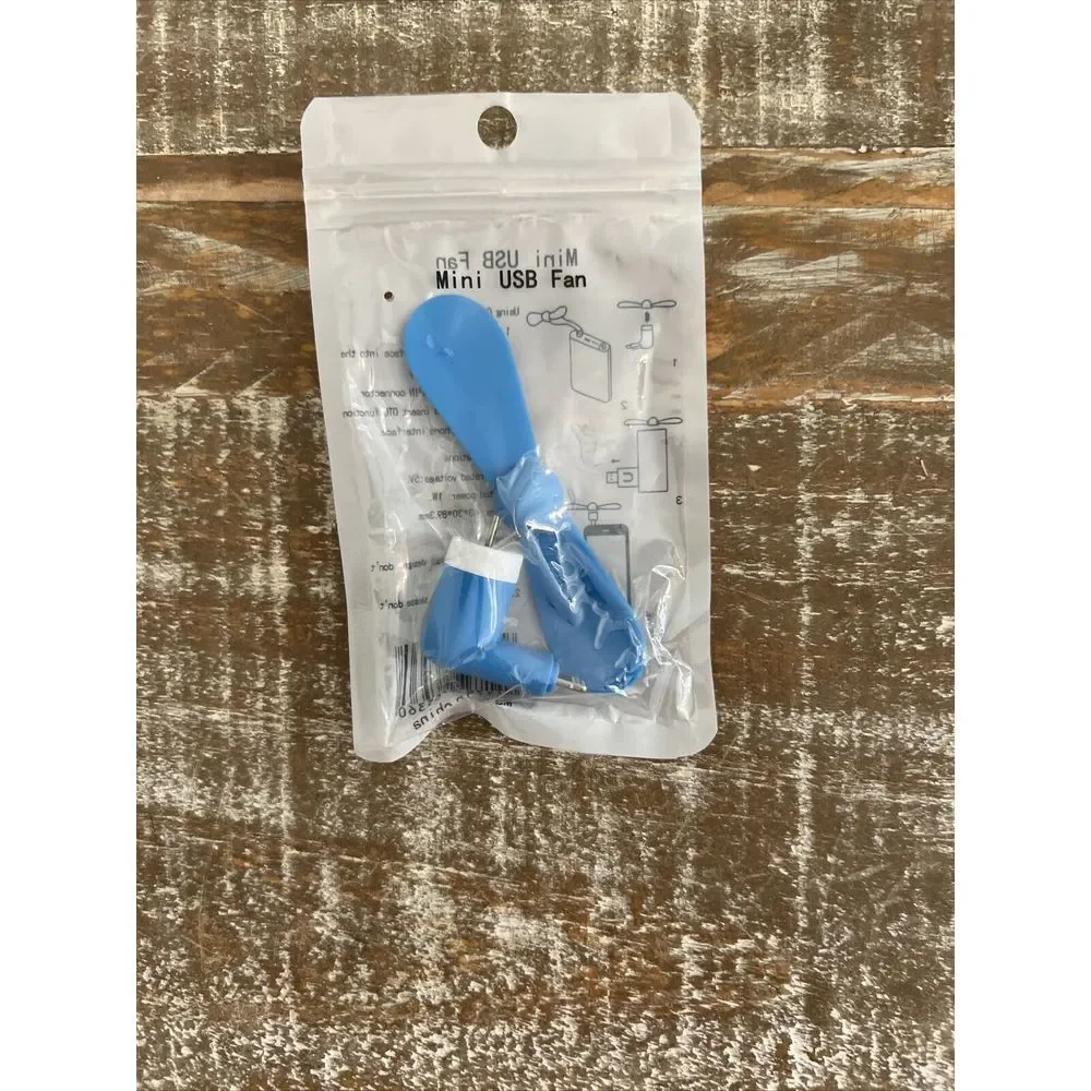 Mobile Fan Attachment for all Smartphones with 5-Pin USB -‎ Blue